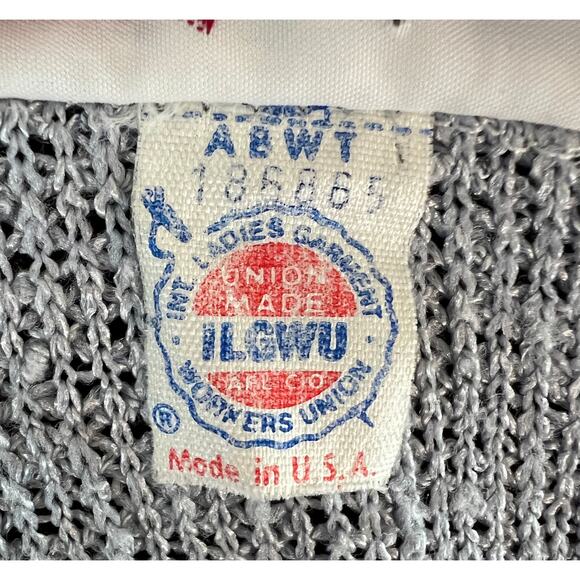 VINTAGE Kay Windsor Light Blue Textured Knee Length L/S Dress USA Made M L VTG - Picture 6 of 6